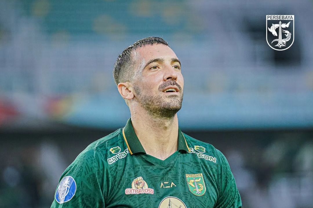 Potret Dusan Stevanovic pemain Persebaya Surabaya. - Image