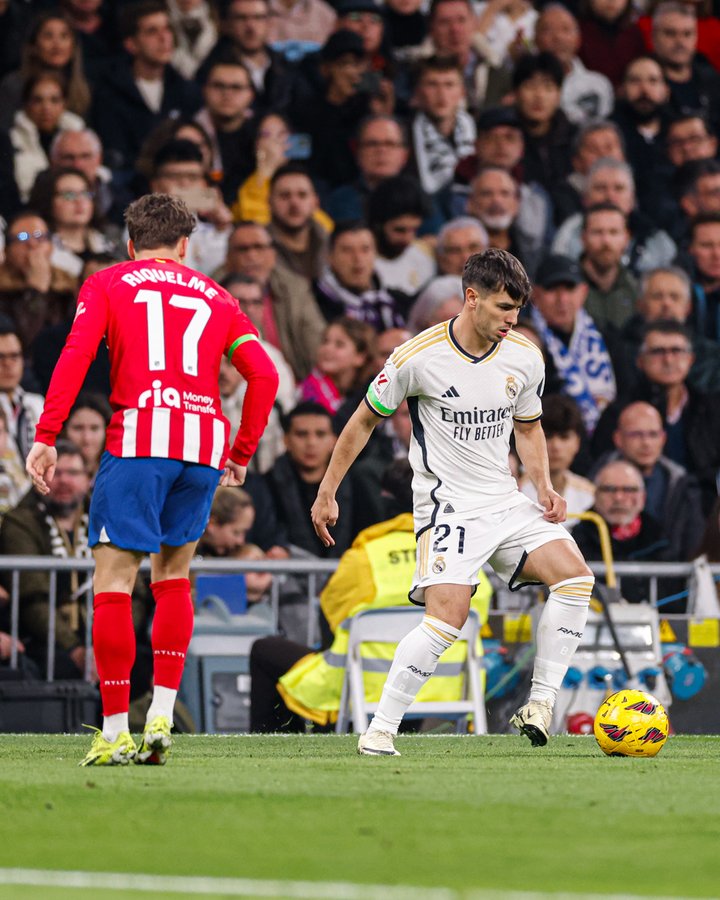 Brahim Diaz dalam laga menghadapi Atletico Madrid(Sumber Foto : Real Madrid) - Image