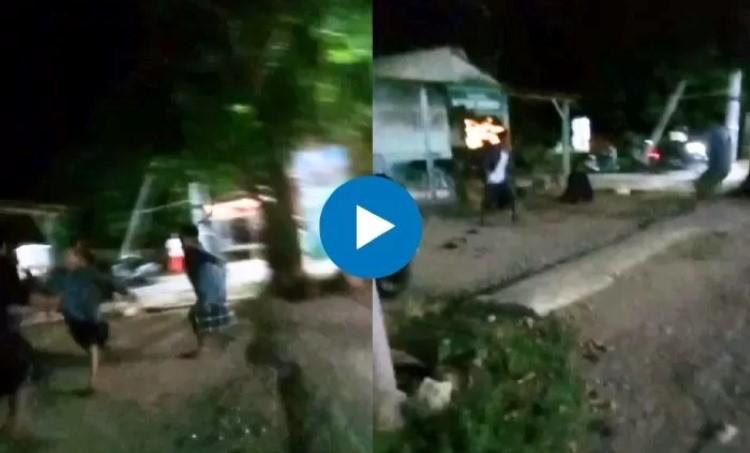 Tangkapan Layar Video Carok 2 vs 4. (Jawapos.com) - Image