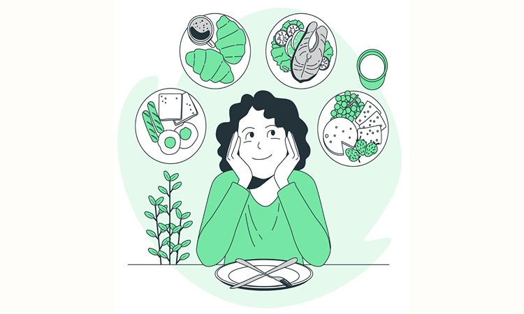 Ilustrasi orang yang kebiasaan makan (freepik.com) - Image
