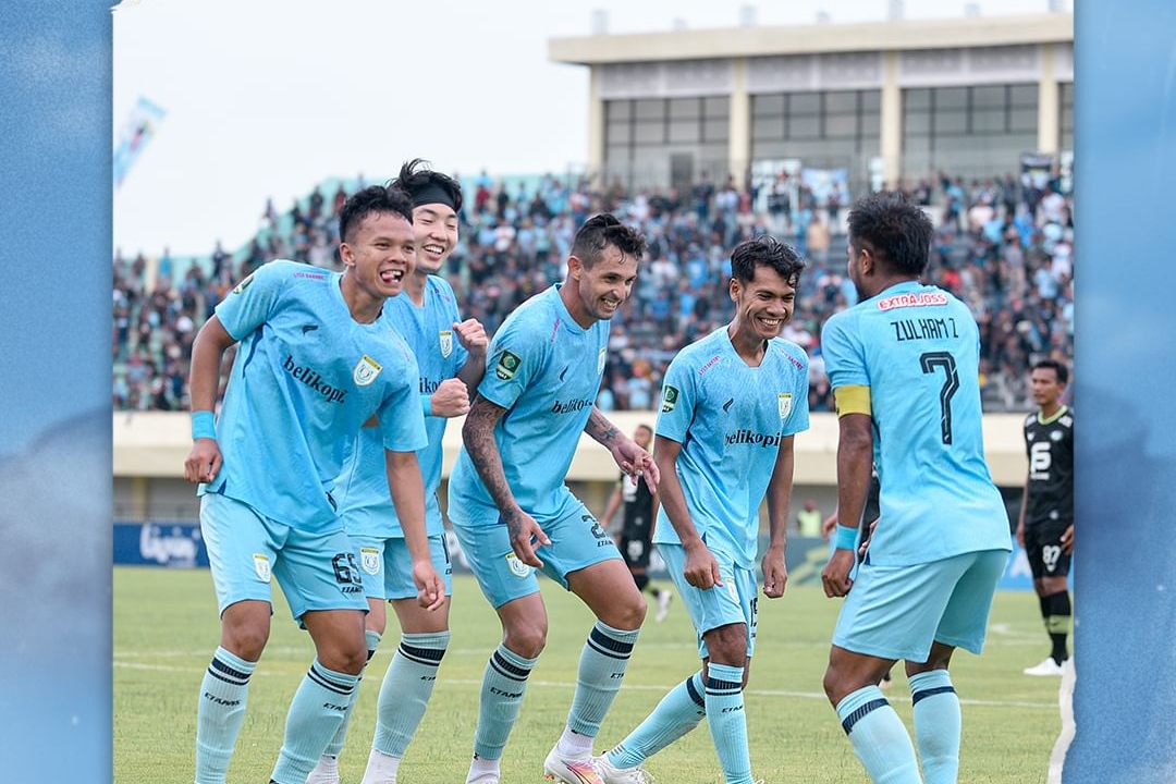 Potret selebrasi pemain Persela Lamongan Liga 2./ (Instagram/perselafc) - Image