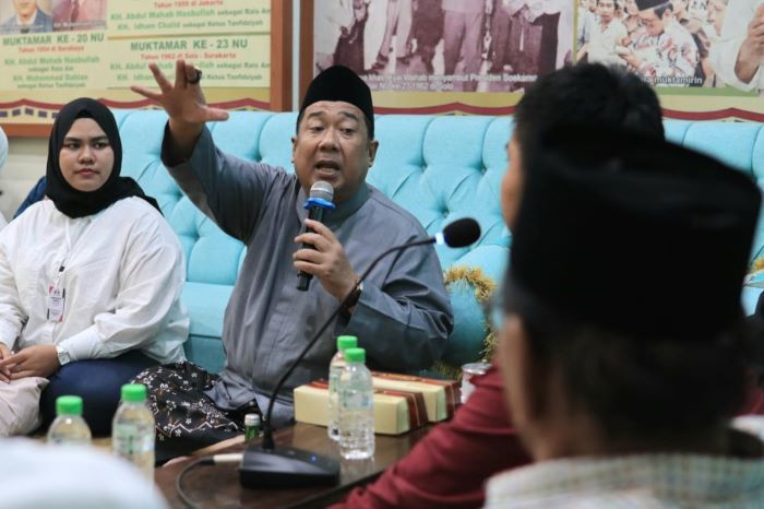 PCNU Kota Surabaya dalam menerima kunjungan audiensi mahasiswa Universitas Airlangga. - Image