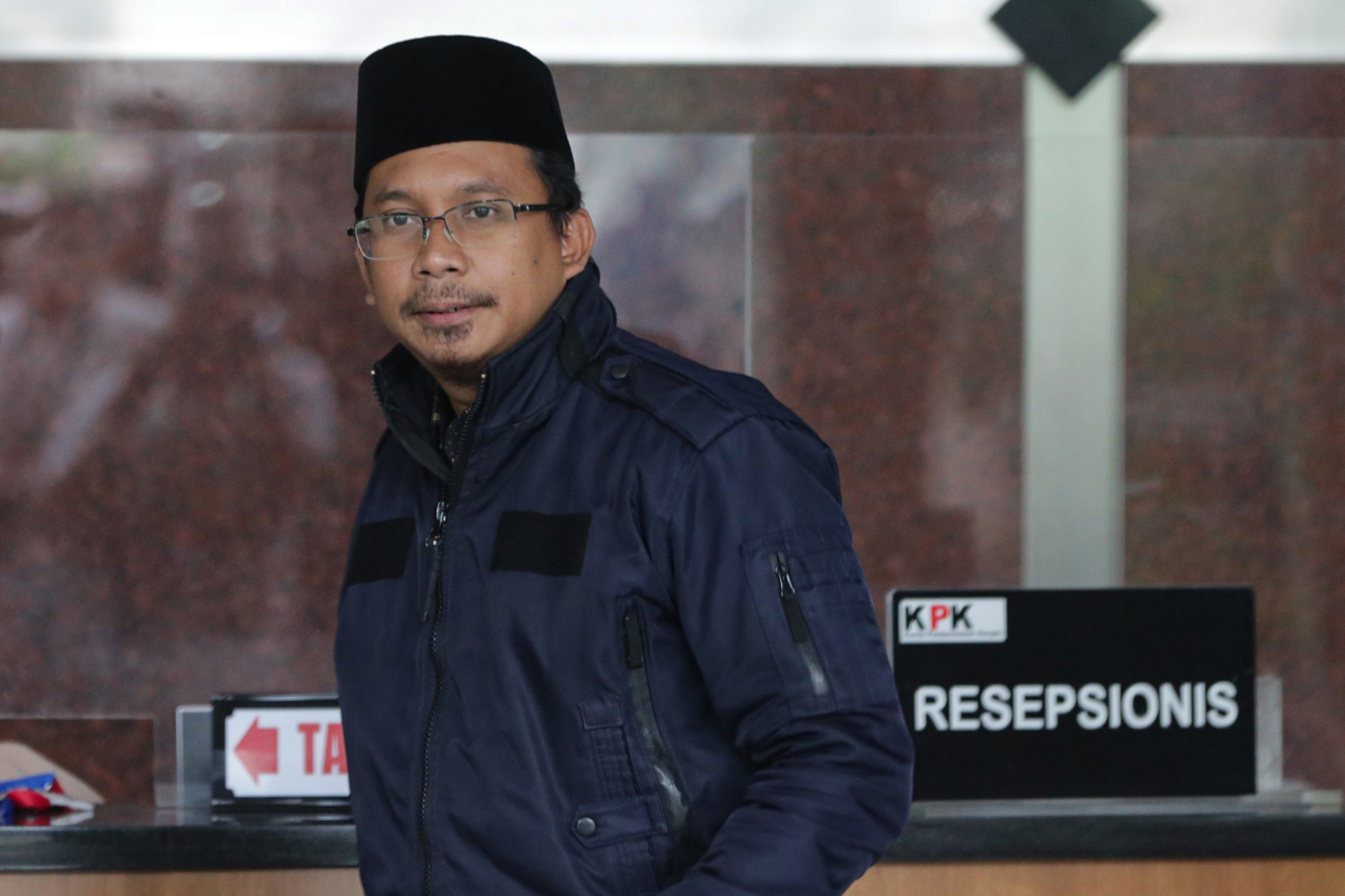 Bupati Sidoarjo Ahmad Muhdlor Ali memenuhi panggilan KPK untuk diperiksa sebagai saksi di Gedung Merah Putih KPK, Jakarta, Jumat (16/2/2024). - Image