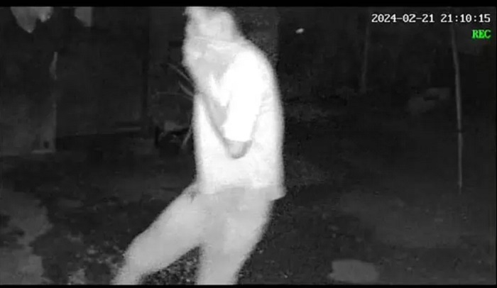 Tangkapan layar rekaman CCTV pencurian pakaian dalam perempuan di Kecamatan Balong, Ponorogo. - Image