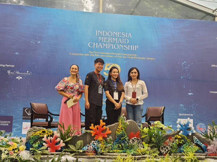 DiveArts Academy bersama Hotel Borobudur Jakarta gelar Indonesia Mermaid Championship 2024 pada Sabtu (2/3). - Image