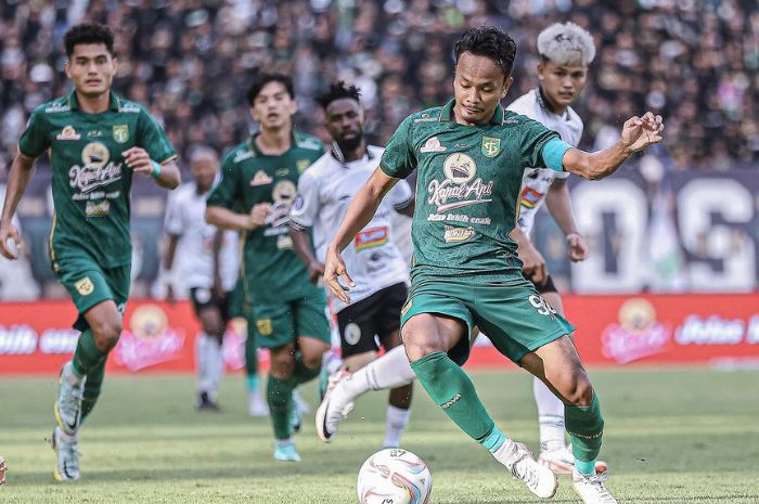 JUMLAH PENONTON NAIK: Jumlah penonton naik di laga Persebaya Surabaya vs PSS Sleman mewarnai kemenangan krusial Green Force. (Persebaya Surabaya) - Image