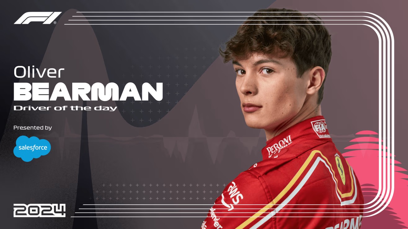 Oliver Bearman yang dinobatkan sebagai Driver of the Day./(Sumber Foto : Dokumen Formula 1) - Image