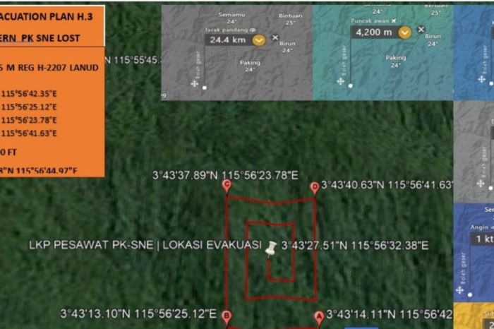 Tim SAR Gabungan melanjutkan pencarian pesawat Smart Aviation PK SNE yang jatuh pada lima area di Binuang, Nunukan, Kalimantan Utara, Minggu (10/3). - Image