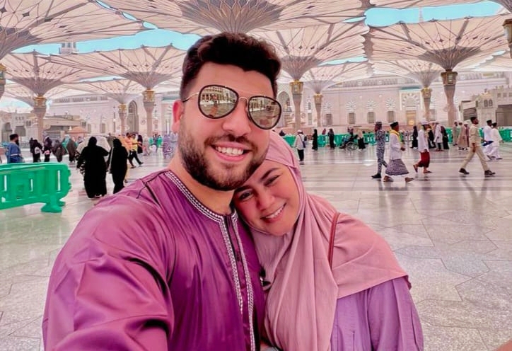 YouTuber Oday Al Akhras bersama istrinya, Ayuk Aida./ Instagram: odayalakhras - Image