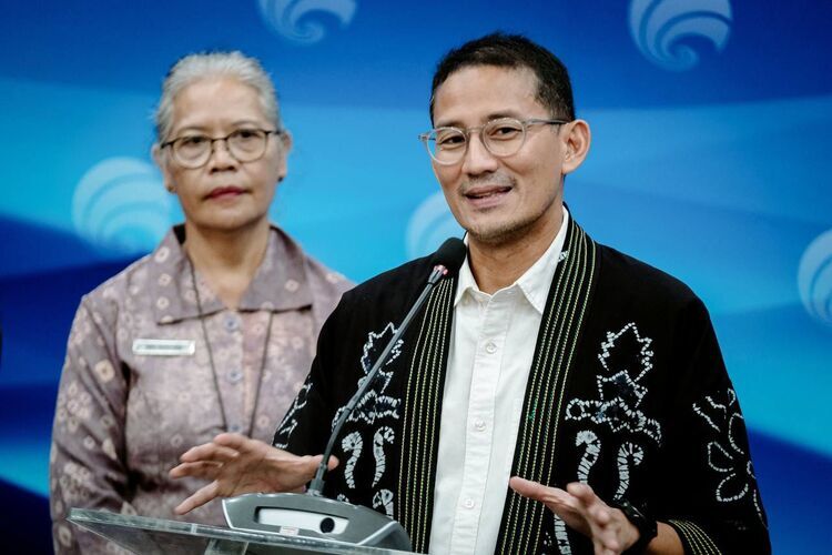 Sandiaga Uno memaparkan dukungan Kemenparekraf dalam mengembangkan pariwisata IKN. (Sumber foto: kemenparekraf.go.id) - Image