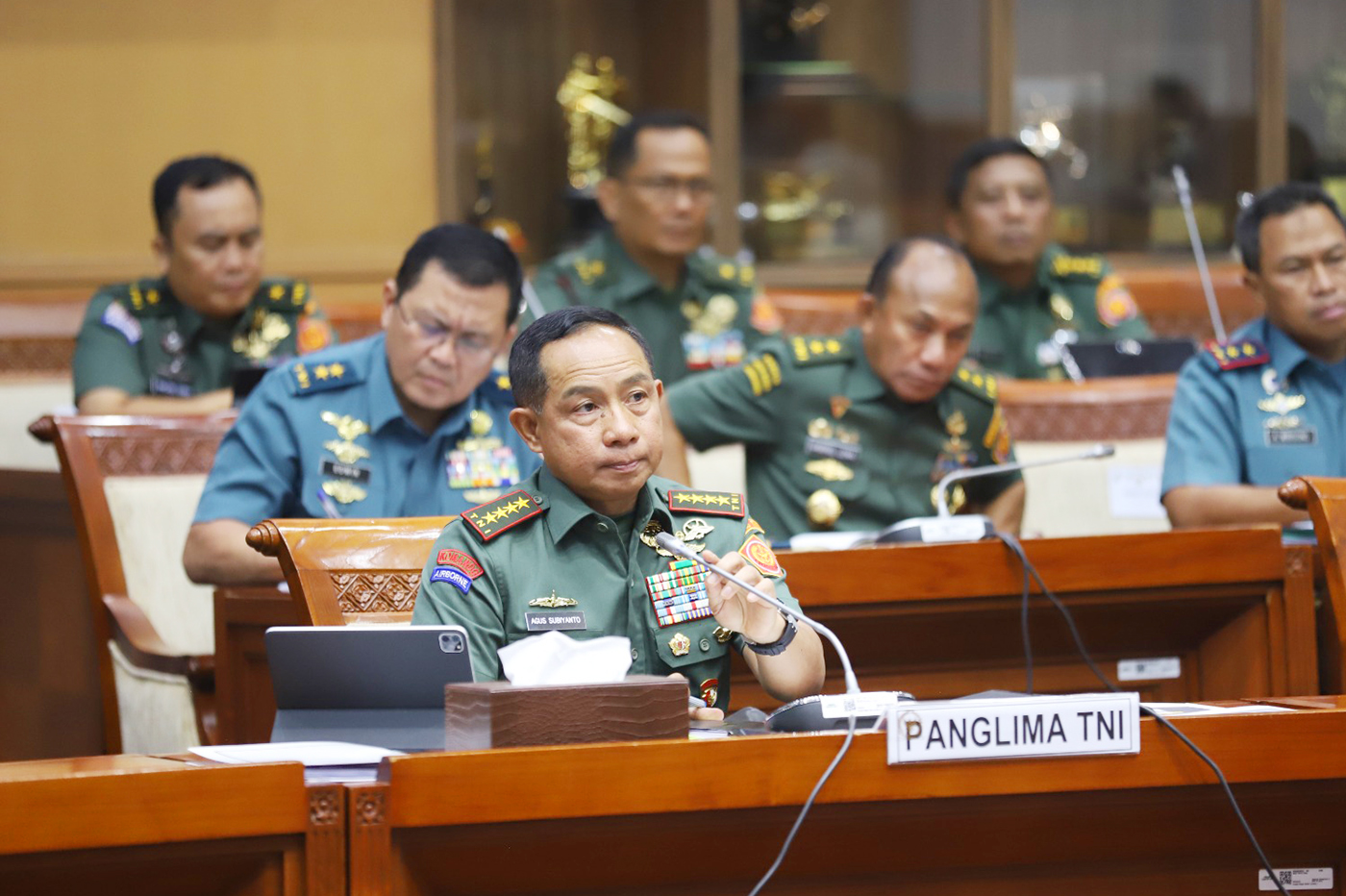 Panglima TNI Jenderal TNI Agus Subiyanto menegaskan bahwa pihaknya akan berusaha sebaik mungkin melindungi Ibu Kota Negara (IKN) dari berbagai ancaman dan gangguan. - Image