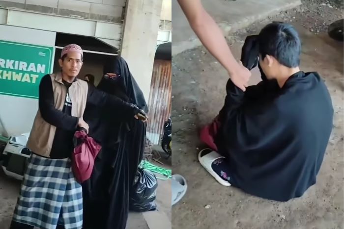 beredar video di mana pria tersebut menyusup ke dalam masjid dan masuk ke kawasan jamaah wanita di Masjid Jannatul Firdaus, Batua Raya, Makassar. (Instagram) - Image