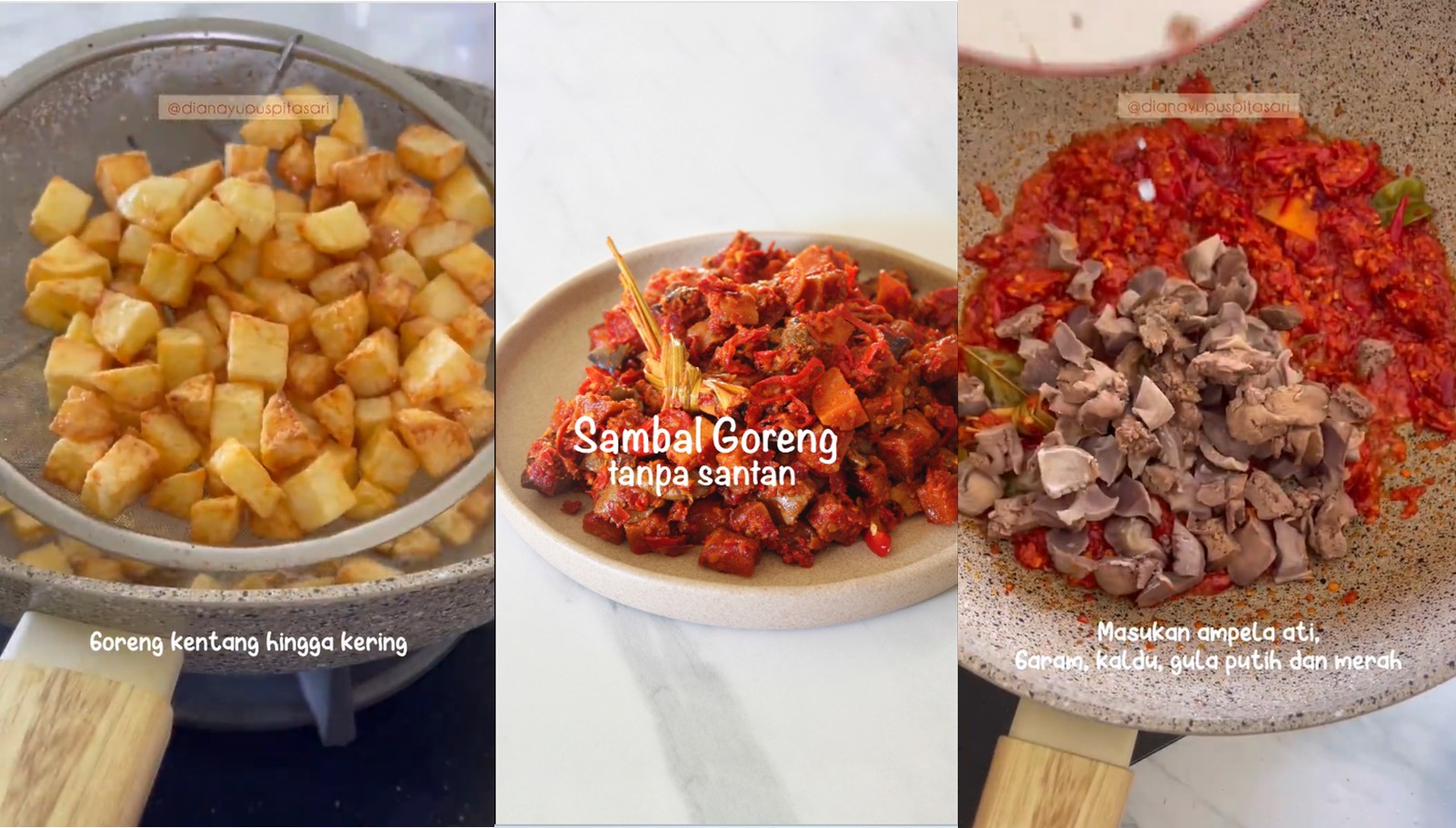 Sambal Goreng Ati Ampela Tanpa Santan./Tangkap Layar Instagram @dianayupuspitasari - Image