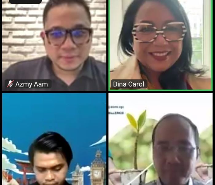 Paparan zoom meeting kerja sama Elite International Recruitment dengan Schoters. - Image
