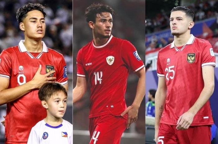 MENYALA: Tiga pemain Timnas Indonesia U-23 perlahan menunjukkan kualitasnya dengan berkontribusi positif di Piala Asia U-23. (Instagram Rafael Struick, Nathan Tjoe-A-On, Justin Hubner) - Image