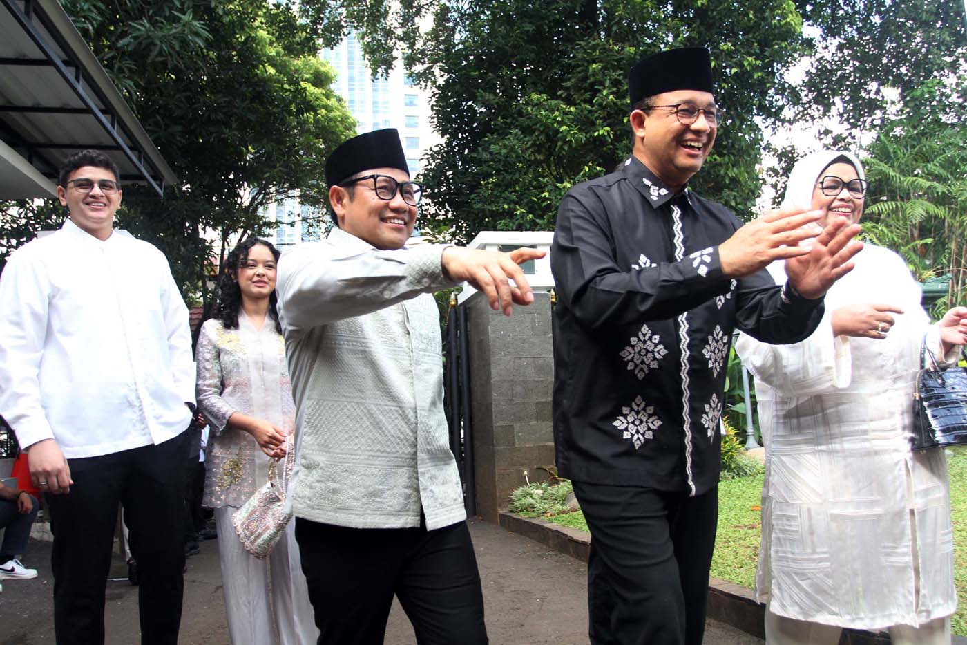 Capres nomor urut 1, Anies Baswedan beserta keluarga menyambangi rumah dinas Wakil Ketua DPR sekalig