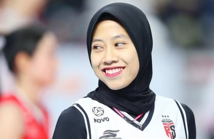 Pevoli putri Indonesia, Megawati Hangestri saat berseragam Red Sparks. Ia kini menjadi penggawa klub Jakarta BIN dan siap meraih gelar liga voli Indonesia Pro Liga./ - Image