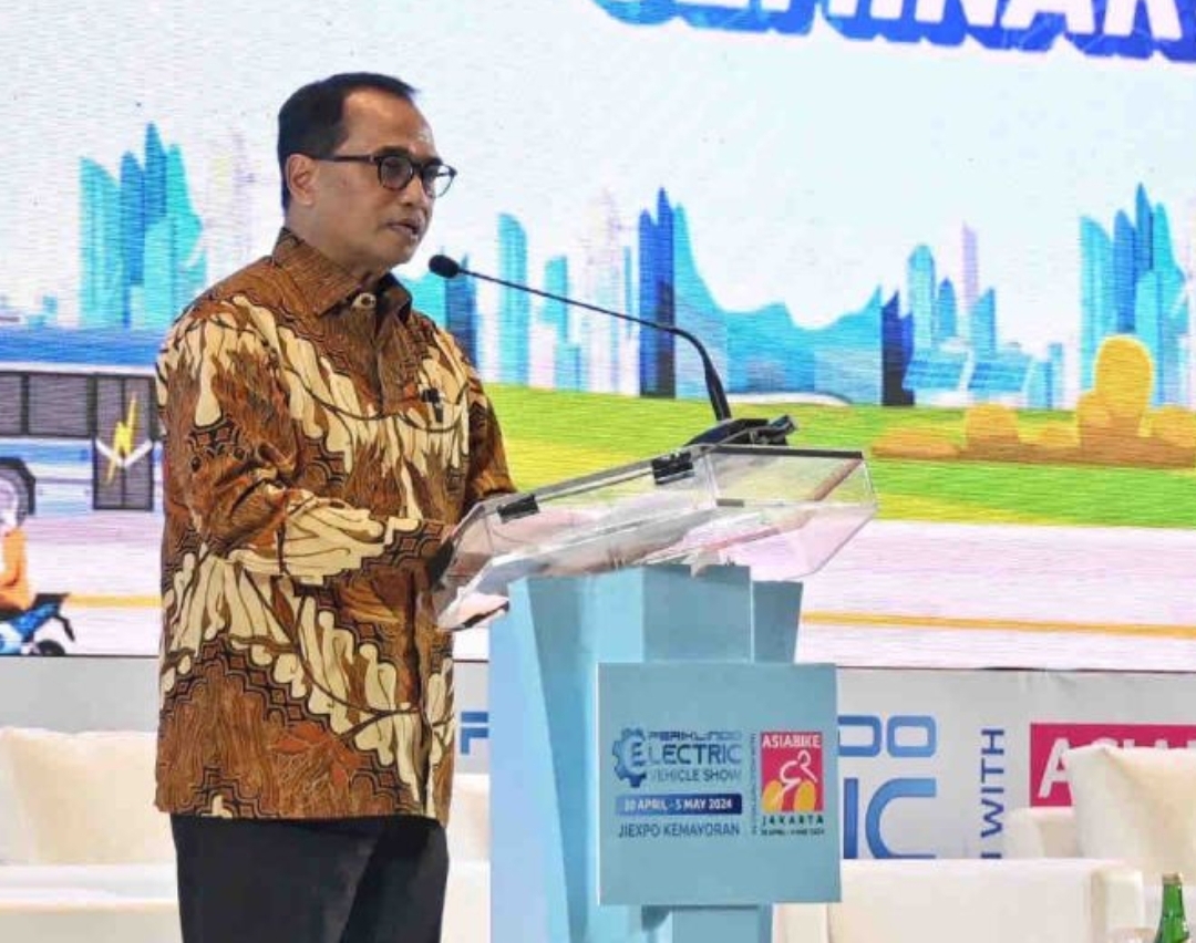 Menteri Perhubungan (Menhub) Budi Karya Sumadi memberikan sambutan pada pembukaan PEVS 2024 - Image