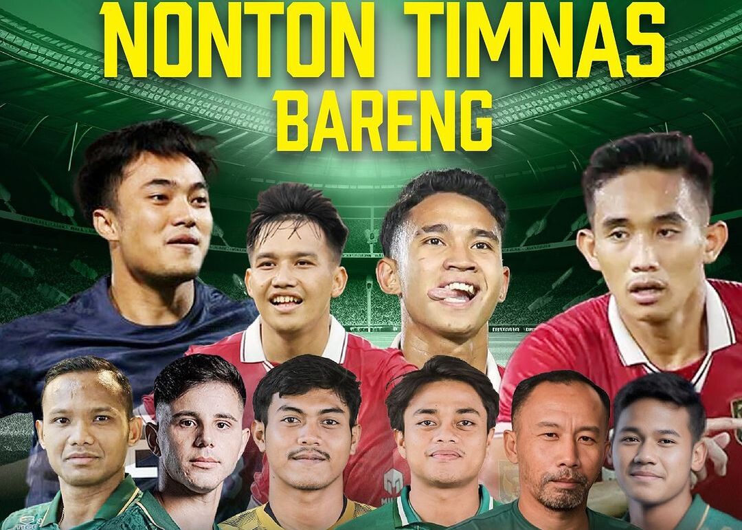 Poster Nonton Bareng yang diadakan Persebaya dan ada foto Witan Sulaeman. - Image