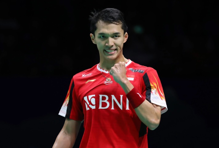 Tunggal putra Jonatan Christie memuluskan langkah tim Indonesia menuju babak final Piala Thomas 2024 setelah memastikan kemenangan 3-0 atas Taiwan, Sabtu (4/5). - Image