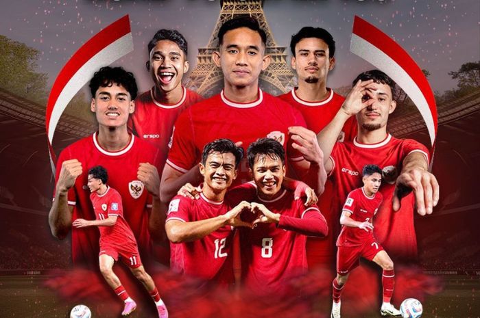 TERTINGGAL: Timnas Indonesia U-23 tertinggal 1-0 atas gol penalti Guinea pada menit ke-29. (PSSI) - Image