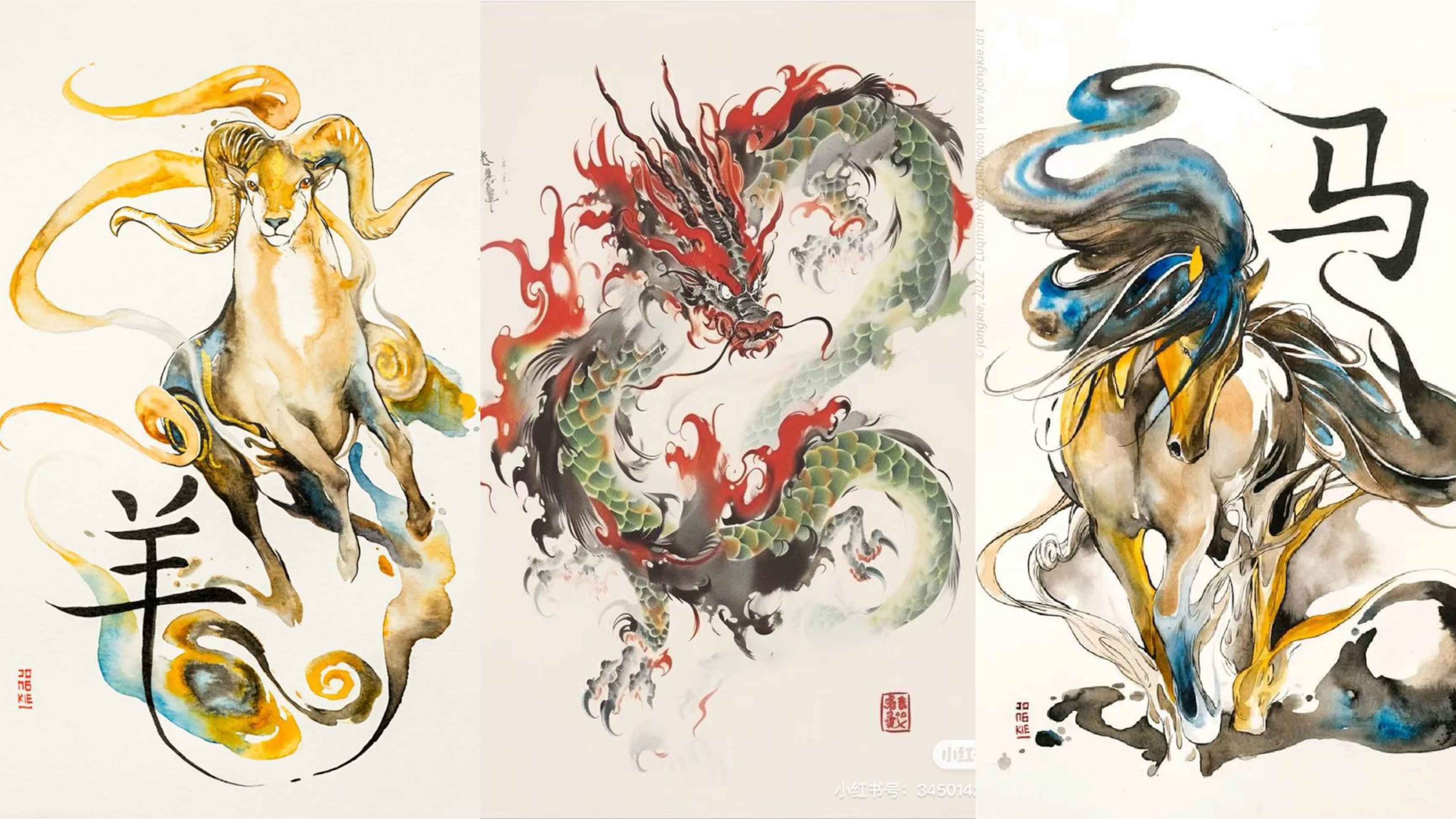 Ilustrasi simbol Shio atau zodiak Tiongkok. /Sumber Foto: (Pinterest/tiraspolskan) - Image