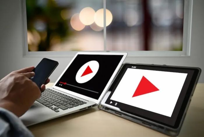 Ilustrasi aplikasi YouTube converter. - Image