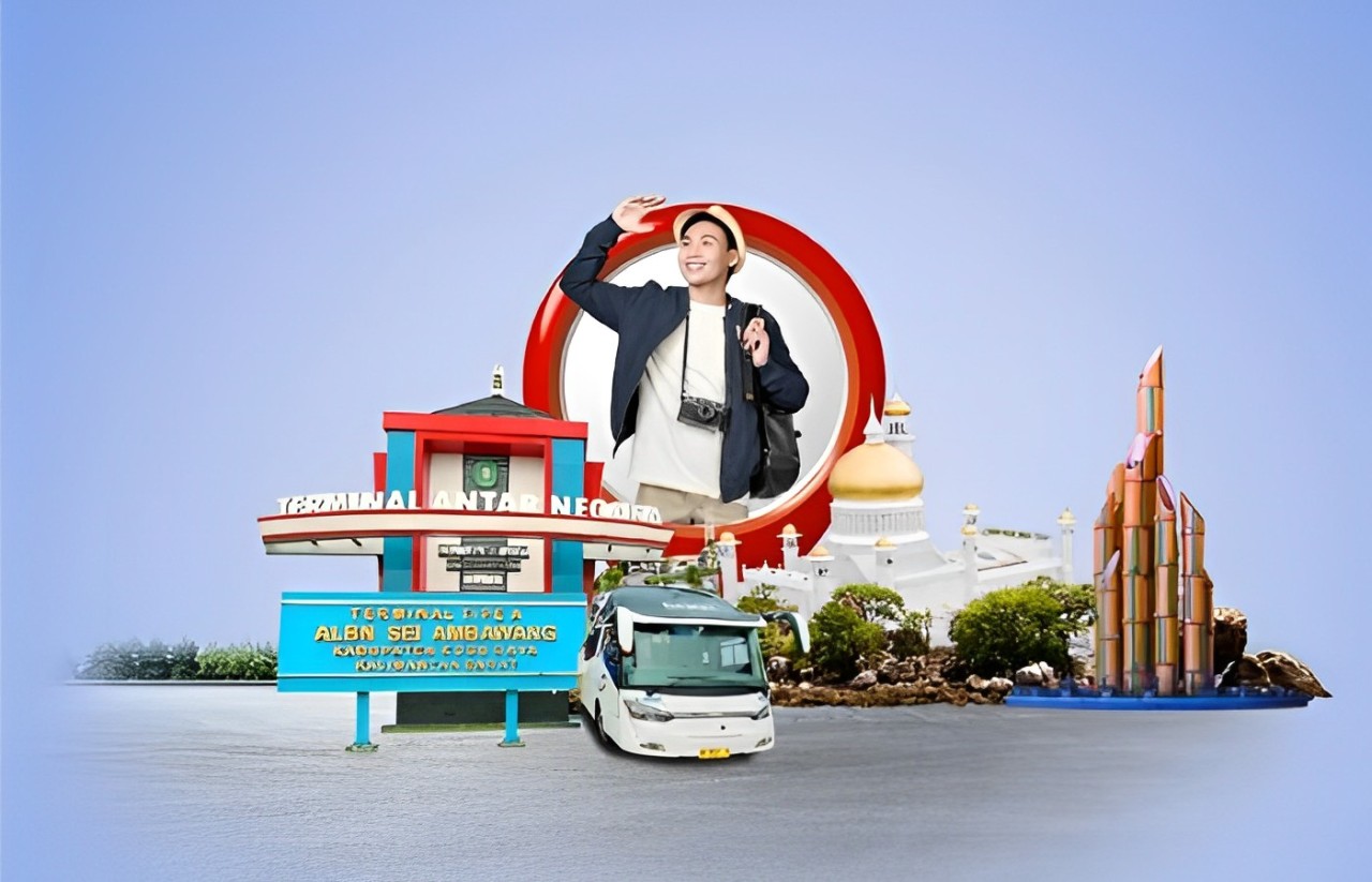 informasi DAMRI rute Pontianak (Indonesia) - Bandar Seri Bengawan (Malaysia) PP (Instagram @damriindonesia) - Image