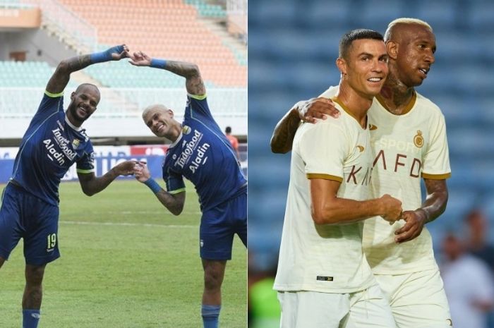 TAJAM: Duo striker mematikan milik Persib Bandung ternyata hanya terpaut tipis dari duo mematikan Al-Nassr Cristiano Ronaldo dan Talisca. (Instagram David da Silva dan cristiano.ronaldo7_) - Image