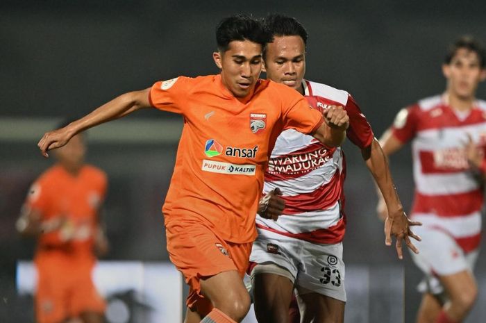 MASIH ADA ASA: Borneo FC masih berpeluang menang meskipun tertinggal 1-0 dari Madura United karena tidak ada aturan gol tandang. (Borneo FC) - Image