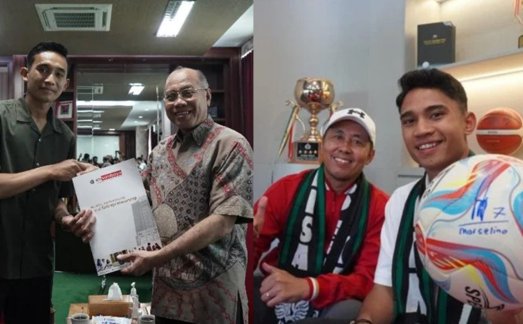 Marselino Ferdinan (kanan) dan Rizky Ridho (kiri) mendapat keistimewaan sebagai atlet sekaligus mahasiswa. - Image