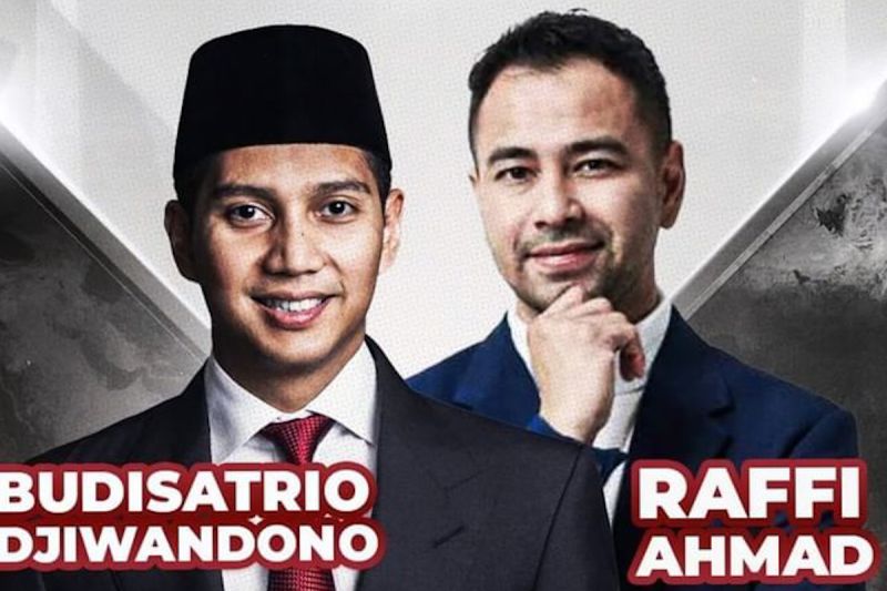 Tangkapan layar Wakil Ketua Umum DPP Partai Gerindra Budisatrio Djiwandono dan pesohor Raffi Ahmad - Image