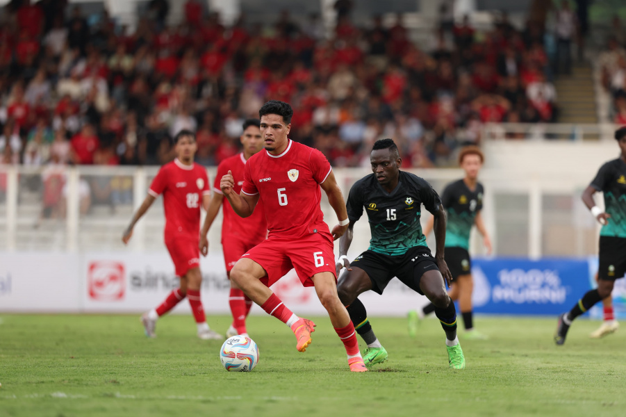 MELESAT: Timnas Indonesia melesat 8 peringkat di bawah komando Shin Tae-yong jelang laga kontra Irak di Kualifikasi Piala Dunia 2026. (PSSI) - Image