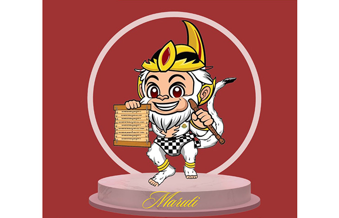 Hanoman dengan nama Maruti, maskot Utsawa Dharmagita 2024. - Image