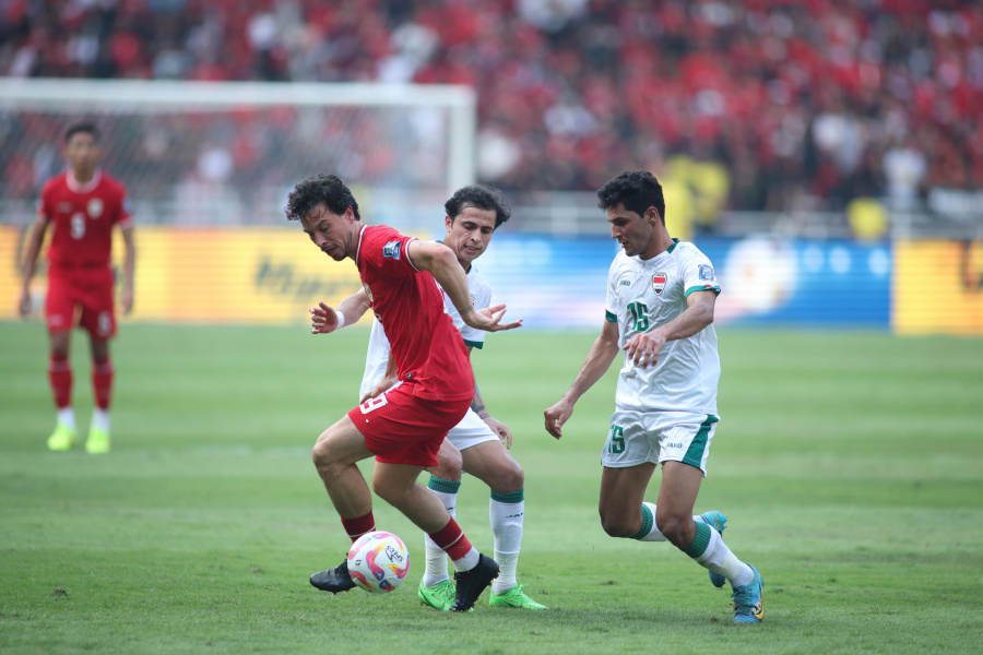 Indonesia kalah 0-2 saat menjamu Irak pada Kamis (6/6) sore WIB. - Image