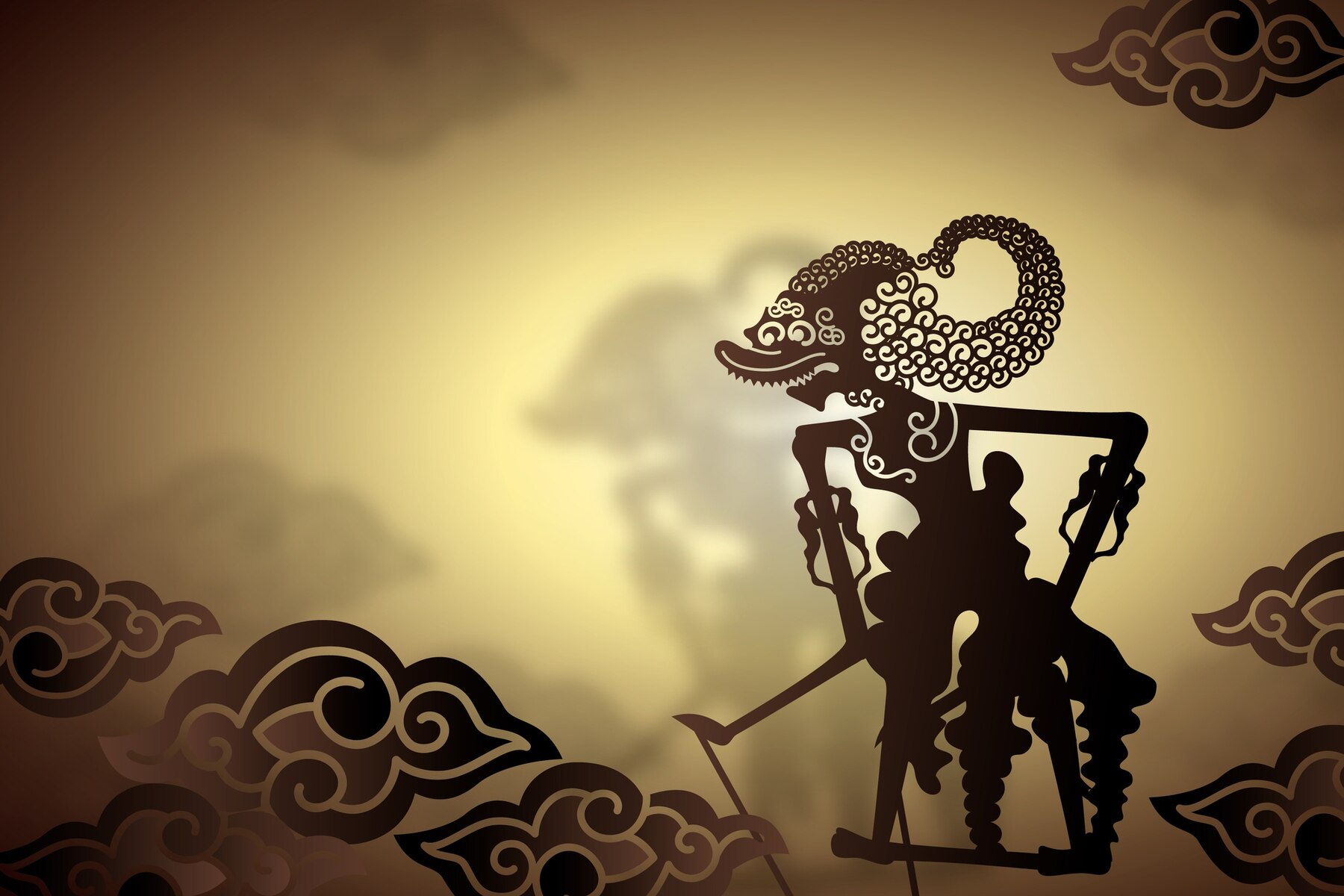 Ilustrasi wayang kulit yang identik dengan kejawen. /Sumber Foto: (Freepik/pikisuperstar) - Image