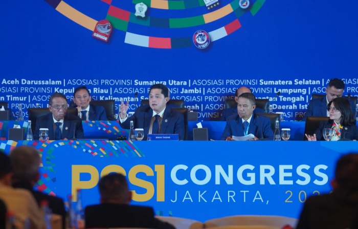 HUTANG: PSSI era Erick Thohir berhasil mencicil hutang Rp90 miliar hingga sekarang tersisa Rp70 miliar. (PSSI) - Image