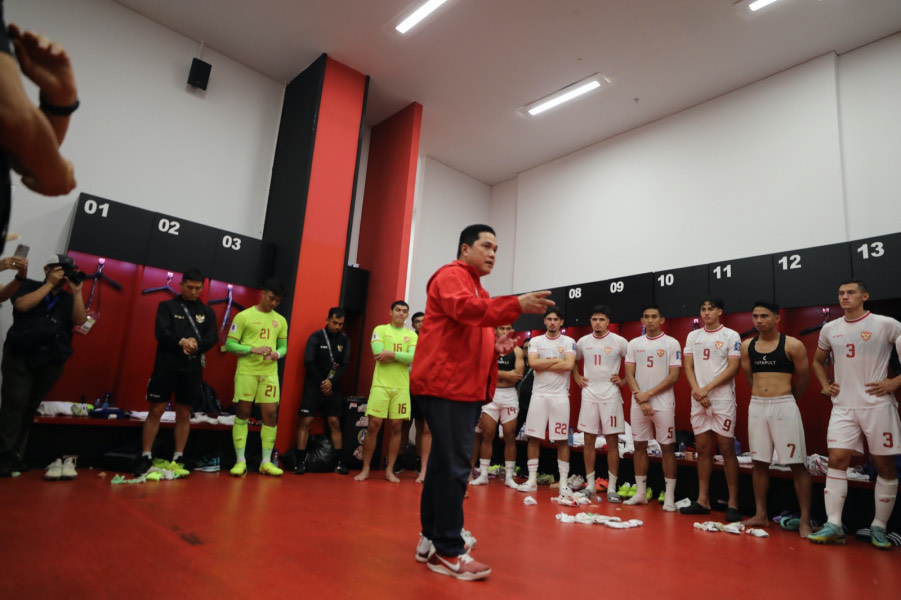 Erick Thohir yang memberikan motivasi terhadap skuad Garuda (Sumber Foto : PSSI) - Image