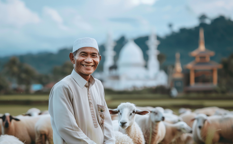 Ilustrasi orang yang melaksanakan kurban. (Freepik.com/freepik) - Image