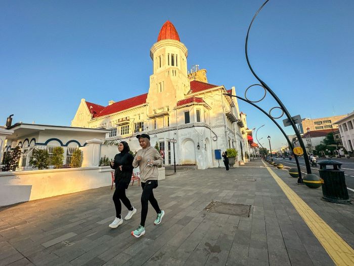 Salah satu spot kawasan Kota Lama Surabaya yakni spot Eropa. - Image