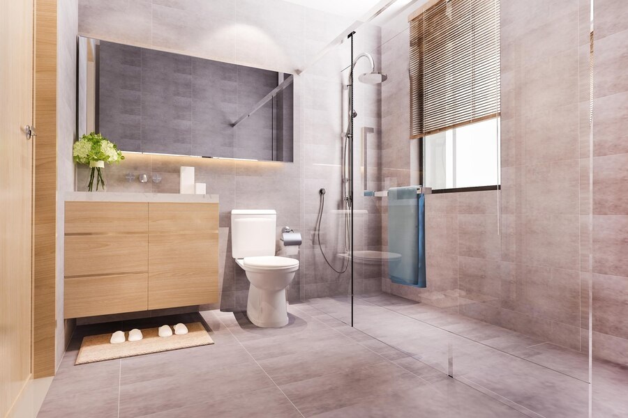 Aturan penataan kamar mandi rumah menurut feng shui.(Freepik) - Image