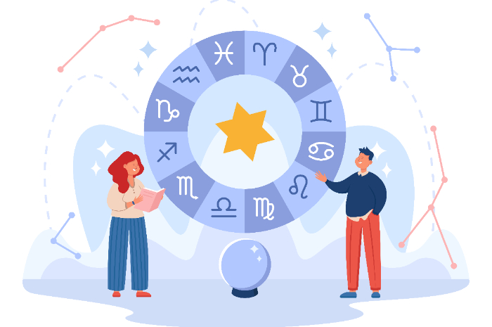 Ilustrasi zodiak dengan kemampuan playing victim, peringkat pertama Cancer. (Freepik/ pch.vector) - Image