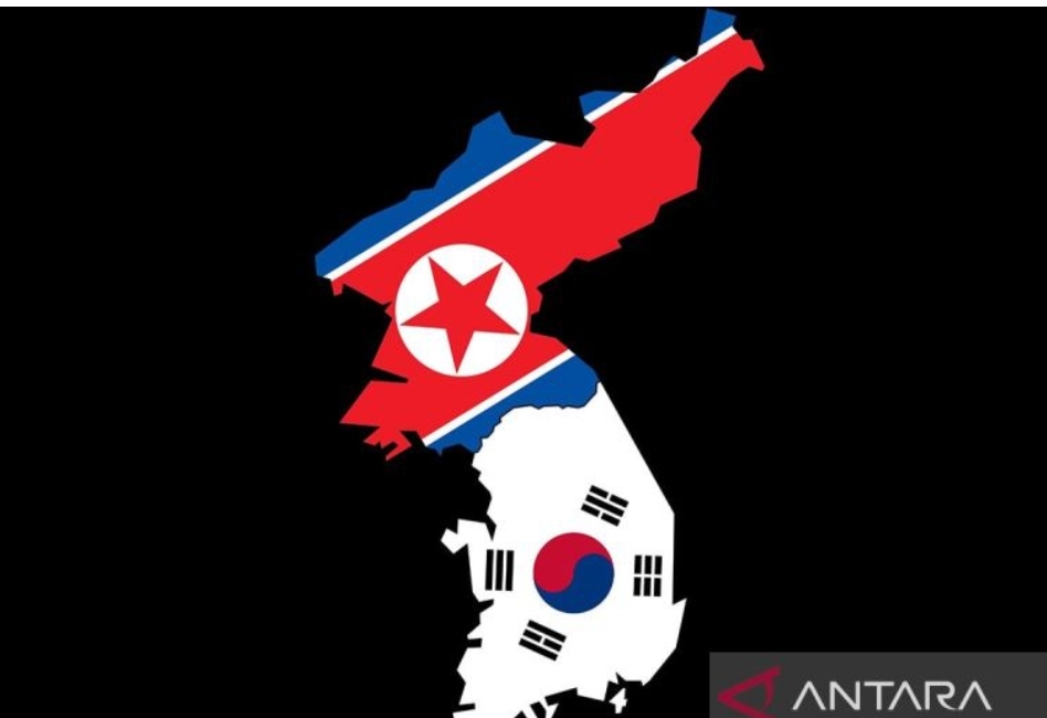 Ilustrasi Korea Utara dan Korea Selatan - Image