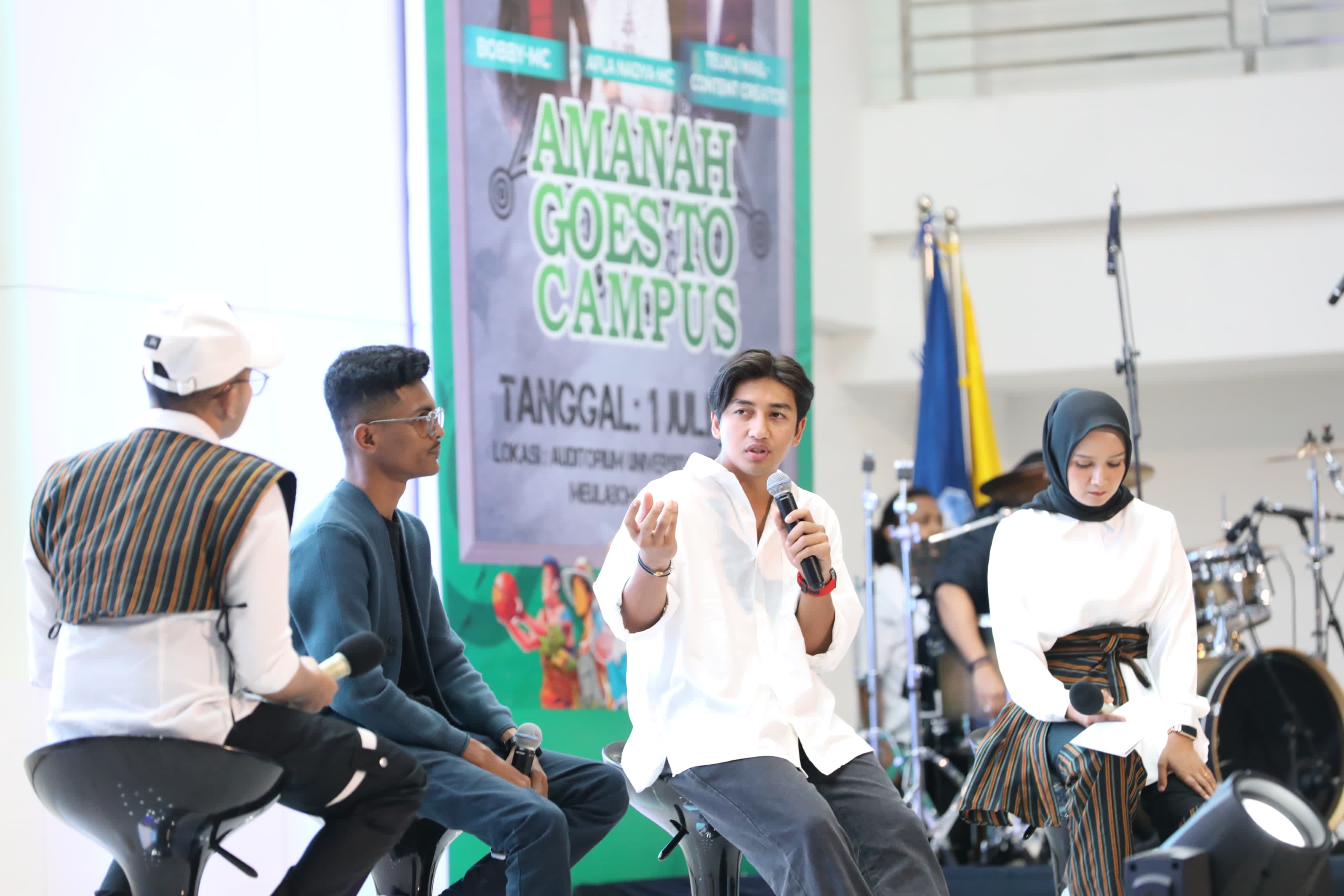 Aneuk Muda Aceh Unggul Hebat (AMANAH) kembali menggelar acara AMANAH Go To Campus. (Istimewa) - Image