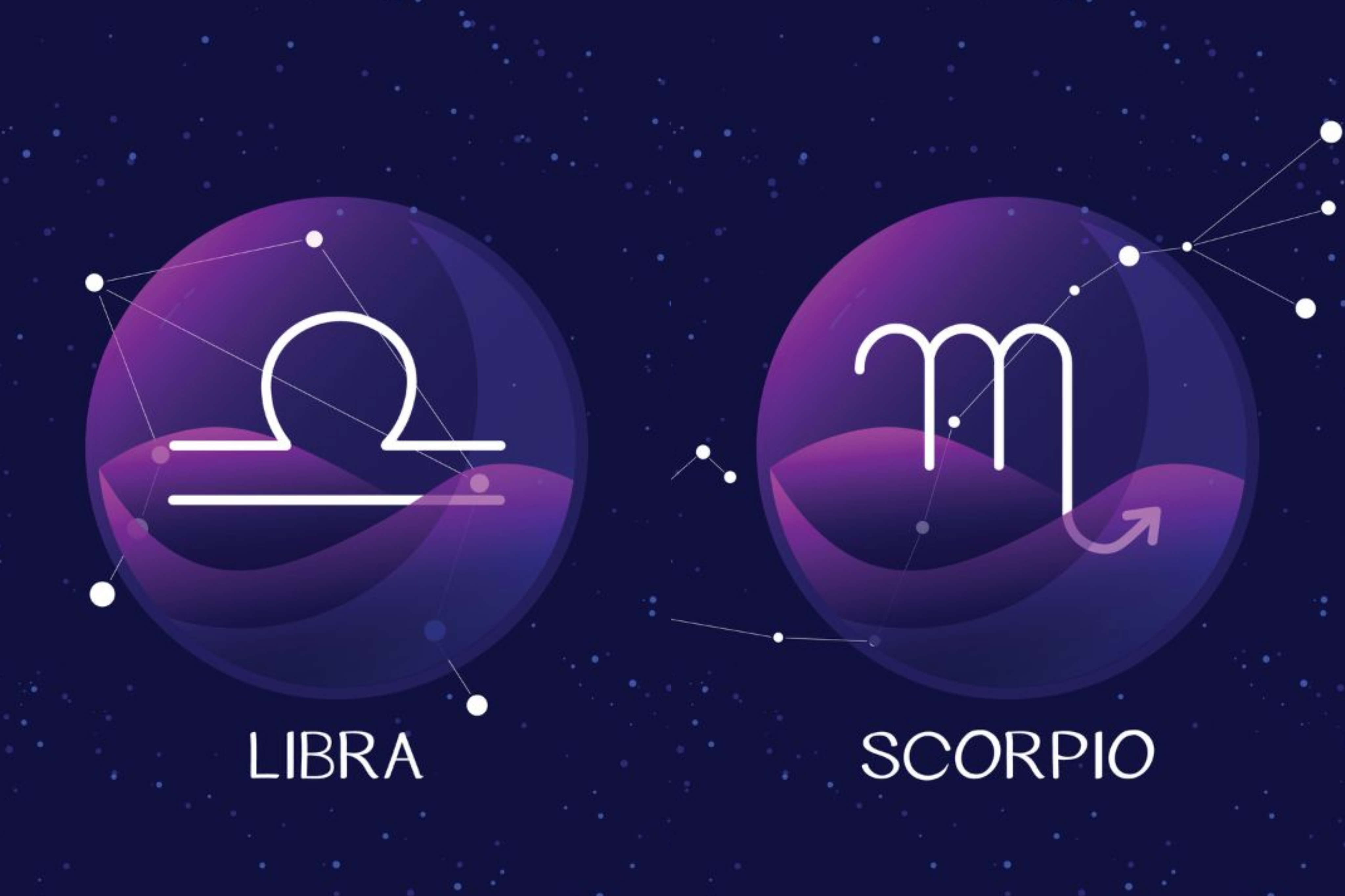 Ilustrasi zodiak Libra dan Scorpio (pinkvilla.com) - Image
