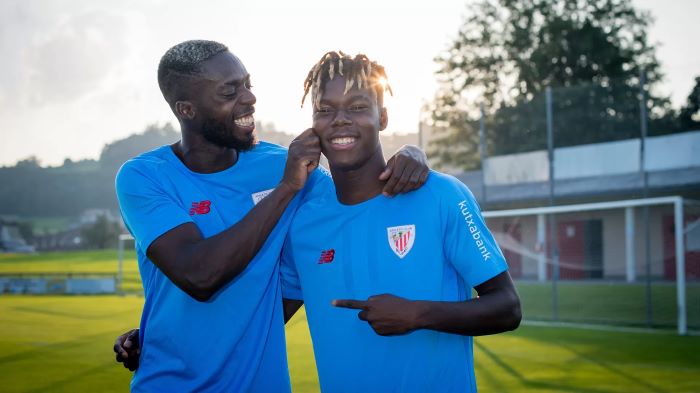 Kakak-adik dalam satu klub beda negara Inaki dan Nico Williams di Athletic Bilbao. (Athletic Club) - Image
