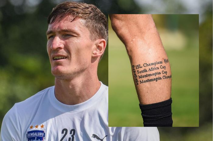 Tato Slavko Damjanovic yang menunjukkan prestasinya dalam meraih gelar juara selama kariernya sebagai pemain sepak bola. (Instagram/@bengalurufc) - Image