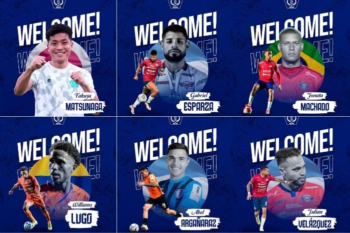 Deretan 6 pemain asing baru PSBS Biak untuk mengarungi kerasnya Liga 1 Indonesia musim depan. (Instagram/@psbsofficial) - Image
