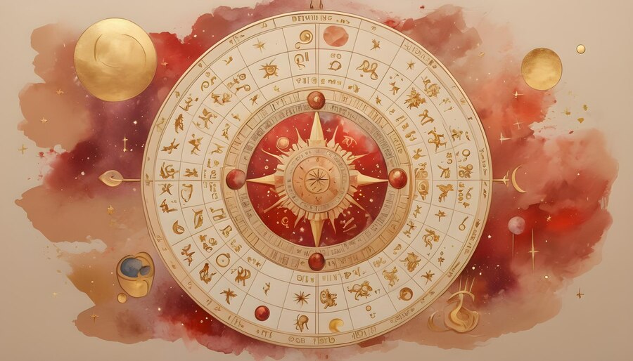 Ilustrasi horoskop shio menurut astrologi Tiongkok. - Image
