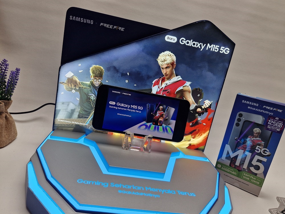 Samsung Galaxy M15 5G hadirkan paket spesial untuk gaming. (Rian Alfianto/JawaPos.com) - Image